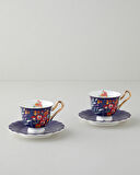 English Home Miranda New Bone China 4 Parça 2 Kişilik Fincan Takımı 220 ml Lacivert