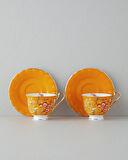 English Home Miranda New Bone China 4 Parça 2 Kişilik Çay Fincanı Takımı 220 ml Turuncu