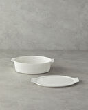 English Home Pure New Bone Oval Fırın Tenceresi 29x19x7,5 cm Beyaz