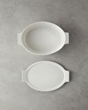 English Home Pure New Bone Oval Fırın Tenceresi 29x19x7,5 cm Beyaz