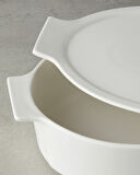 English Home Pure New Bone Oval Fırın Tenceresi 29x19x7,5 cm Beyaz