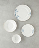 English Home Serenity Blue Bone Porselen Yemek Takımı 24 Parça 6 Kişilik Lacivert
