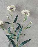English Home Cornflower Tek Dal Yapay Çiçek 64 cm Beyaz