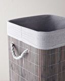 English Home Selina Bambu Çamaşır Sepeti 35x35x60 cm Antrasit