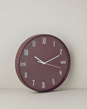 English Home Verna Plastik Duvar Saati 30 cm Bordo