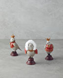 Owl Yılbaşı Biblo 8x 6x14 cm Kırmızı