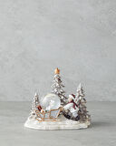 English Home Marva Yılbaşı Kar Küresi 12,5x16x14,5 cm Beyaz
