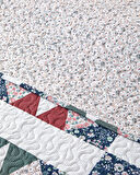 English Home Vintage Lace Patchwork Tek Kişilik Çok Amaçlı Örtü Siyah