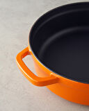 Hecha Demir Döküm Sığ Tencere 28 cm Turuncu