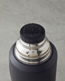 HeatLock Çelik Bardaklı Termos 1,5L Siyah