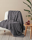 English Home Corduroy Sherpa Kadife Tv Battaniye 120x160 cm Gri