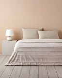 English Home Bright Line Sherpa Supersoft Çift Kişilik Battaniye 200x220 cm Krem