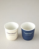 English Home Phoebe New Bone China 2 Parça 2 Kişilik Espresso Fincan 90 ml Lacivert - Krem