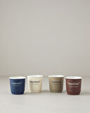 English Home Phoebe New Bone China 2 Parça 2 Kişilik Espresso Fincan 90 ml Lacivert - Krem
