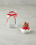 Ginger Glaze Cam Kavanoz 600 ml Beyaz - Kırmızı