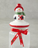 English Home Snow Smile Cam Kavanoz 230 ml Beyaz - Kırmızı