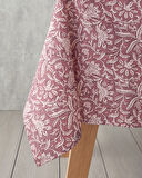 English Home Lenna Pamuk Polyester Su Geçirmez Masa Örtüsü 150x200 cm Kırmızı