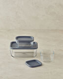 English Home Fresh Safe Cam Saklama Kabı 1170 ml Gri