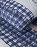 English Home Stripe Path Çok Amaçlı Tek Kişilik Yatak Örtüsü Takımı 160x220 cm Mavi