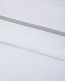 Modern Frame Nakışlı Perkal King Size Nevresim Takımı 240x220 cm Gümüş