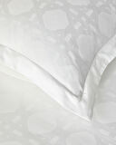 Verona Jakarlı Pamuk Saten Super King Nevresim Takımı 260x220 cm Kırık Beyaz