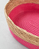 English Home Colorful Lines Kağıt İp Sepet Pembe