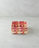 English Home Modern Square Kağıt İp Sepet 22x22x10cm Turuncu