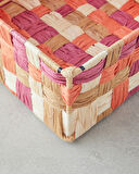 English Home Modern Square Kağıt İp Sepet 22x22x10cm Turuncu