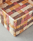 English Home Modern Square Kağıt İp Sepet 22x22x10cm Kahve