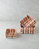 English Home Modern Square Kağıt İp Sepet 22x22x10cm Kahve