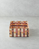 English Home Modern Square Kağıt İp Sepet 26x26x12cm Kahve
