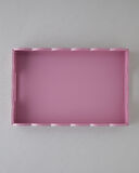 English Home Retro Ahşap Tepsi 40x27 cm Pembe