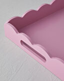 English Home Retro Ahşap Tepsi 40x27 cm Pembe