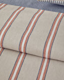 English Home Cool Stripe İpliği Boyalı Tek Kişilik Nevresim Takımı Terracota - Bej