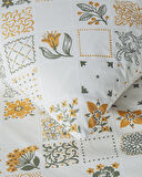 English Home Vintage Argyle Pamuklu Çift Kişilik Nevresim Seti Yeşil-Sarı