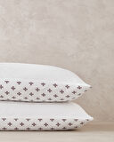 English Home Etamine Flower Pamuklu 2'li Yastık Kılıfı Pembe