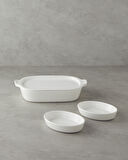 Bianca Seramik Set Fırın Kabı 33x20 cm Beyaz