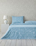English Home Pure Birds Kolay Ütülenir Çift Kişilik Nevresim Takımı Mavi