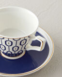 English Home Octavia New Bone China 4 Parça 2 Kişilik Kahve Fincan Takımı 90 ml Lacivert