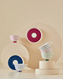 English Home Octavia New Bone China 4 Parça 2 Kişilik Kahve Fincan Takımı 90 ml Lacivert