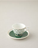 English Home Octavia New Bone China 4 Parça 2 Kişilik Kahve Fincan Takımı 90 ml Koyu Yeşil