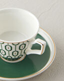 English Home Octavia New Bone China 4 Parça 2 Kişilik Kahve Fincan Takımı 90 ml Koyu Yeşil