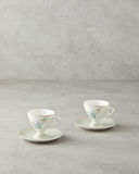 English Home Valentina New Bone China 4 Parça 2 Kişilik Kahve Fincan Takımı 80 ml Açık Yeşil