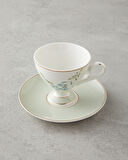 English Home Valentina New Bone China 4 Parça 2 Kişilik Kahve Fincan Takımı 80 ml Açık Yeşil