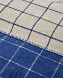 English Home Plain Check Pamuklu King Size Battaniye Lacivert - Krem