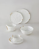 Golden Gleam Porselen Kase 15 cm Beyaz-Gold