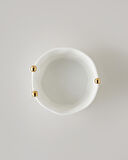 Golden Gleam Porselen Kase 25 cm Beyaz-Gold