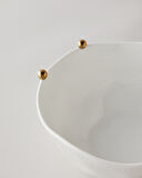 Golden Gleam Porselen Kase 25 cm Beyaz-Gold