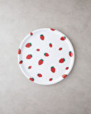 English Home Strawberries Plastik Tepsi Beyaz - Kırmızı