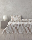 English Home Modern Argyle Pamuklu Ranforce Tek Kişilik Nevresim Takımı 160x220 cm Bej